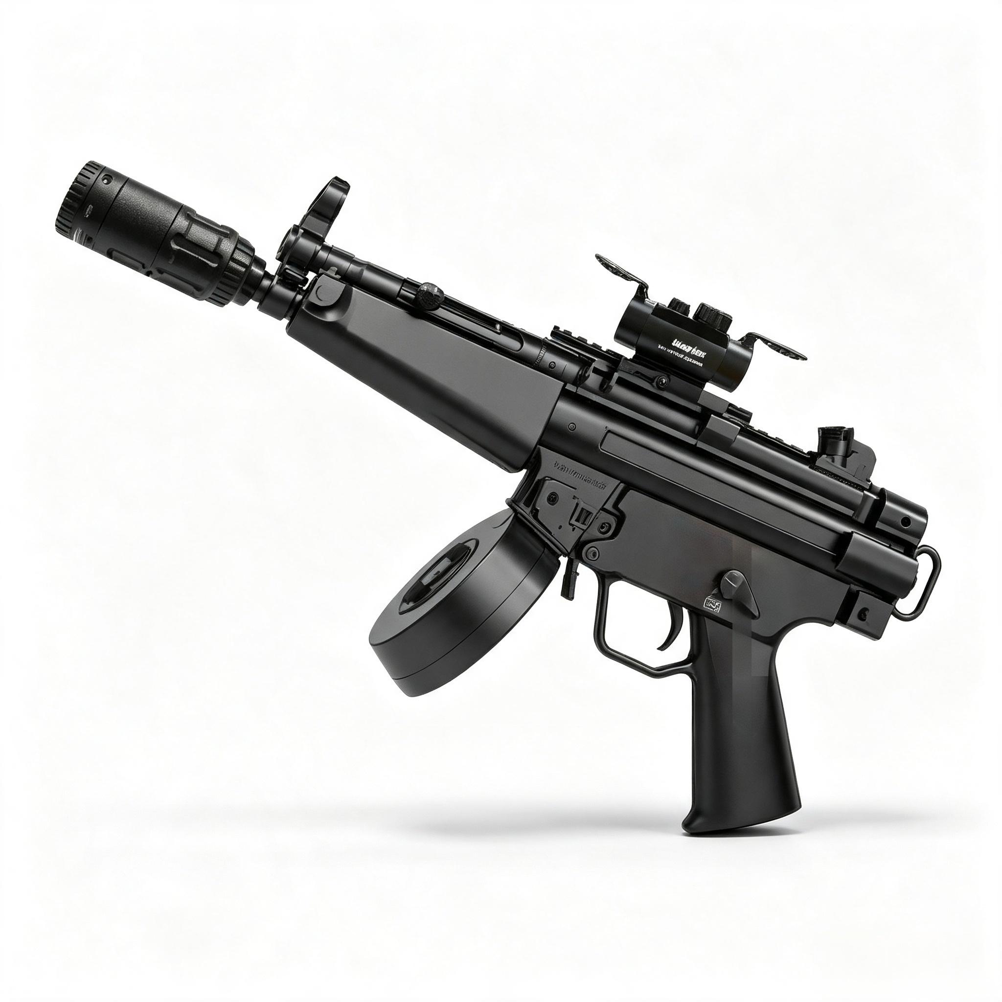 JK10-11A Black MP5 Stockless Magazine + Drum Version Electric Toy Blaster