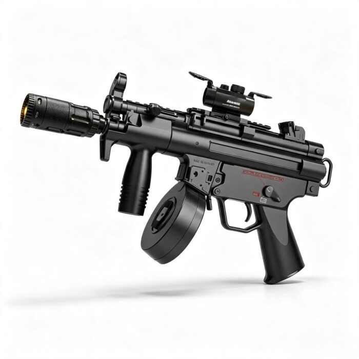 JK10-21A Black MP5K Stockless Magazine + Drum Version Electric Toy Blaster