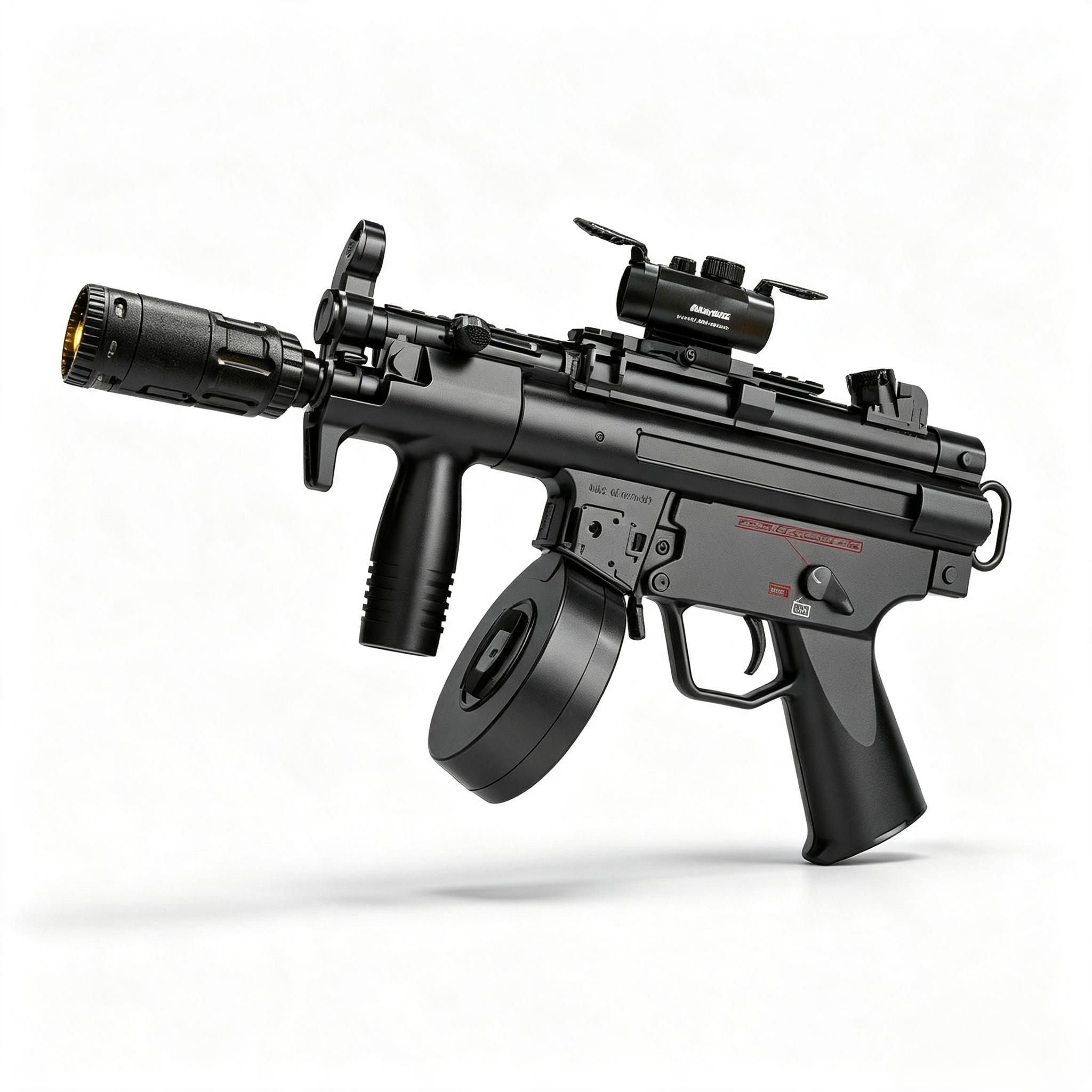 JK10-21A Black MP5K Stockless Magazine + Drum Version Electric Toy Blaster
