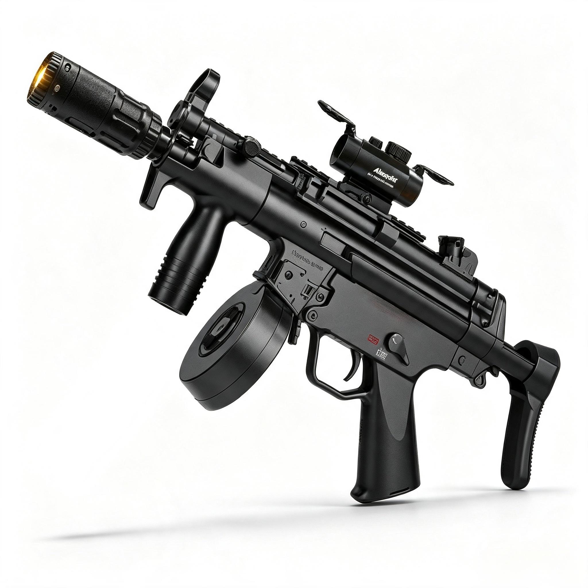 JK10-2A Black MP5K Magazine + Drum Version Electric Toy Blaster