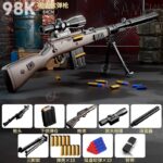 3191 Wood Color 98K Shell Ejecting Soft Bullet Toy Blaster