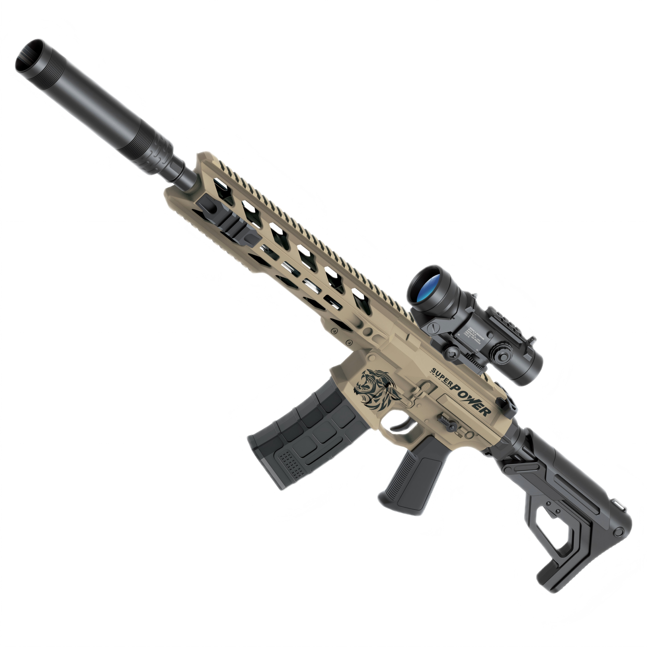 LY-666-48A2 Sand M416 Viper Manual & Electric Toy Blaster