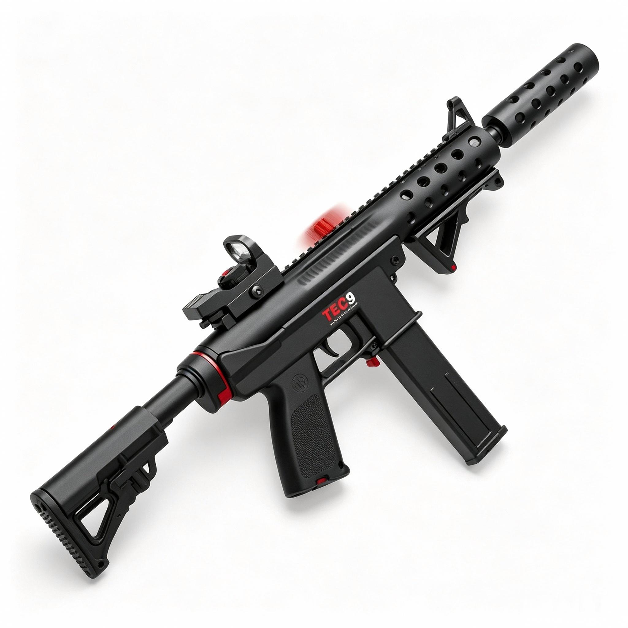HD745A Black TEC9 Tactical Version Electric Toy Blaster