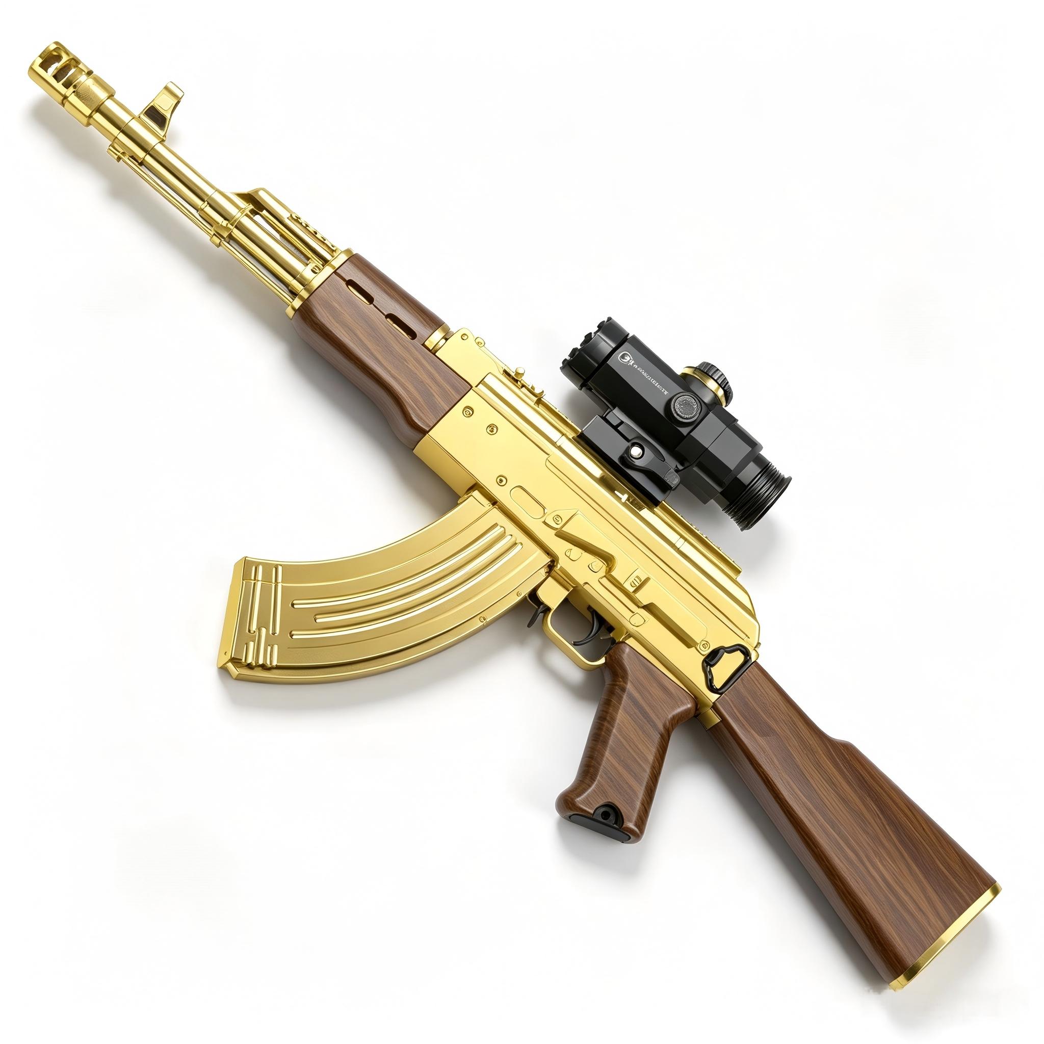 HD795B Gold-Plated AK47 Electric Toy Blaster