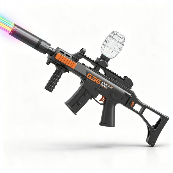 SY-0039 Solid Color G36C Electric Toy Blaster with Colorful Light Nozzle