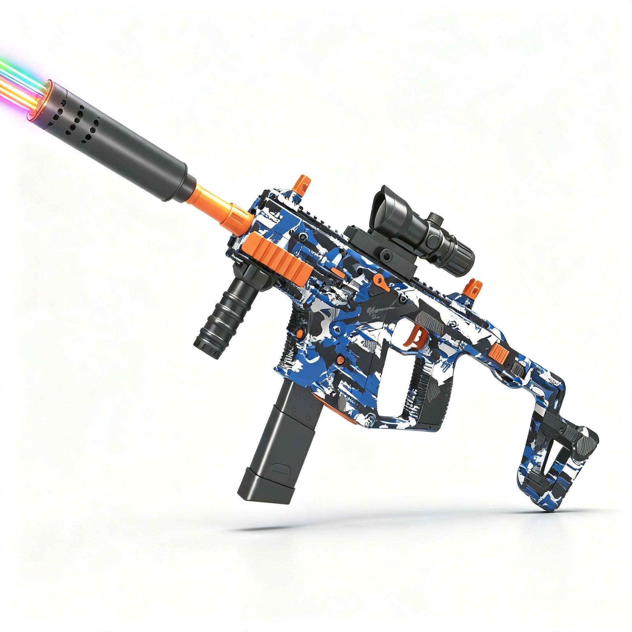 SY-0065 Camouflage VECTOR Electric Toy Blaster with Colorful Light Nozzle