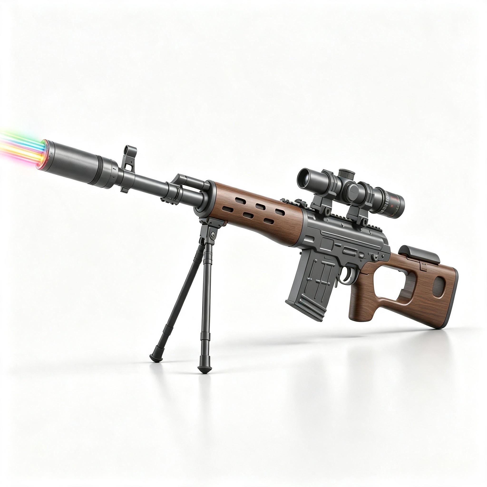SY-0067 Solid Color SVD Electric Toy Blaster with Colorful Light Nozzle