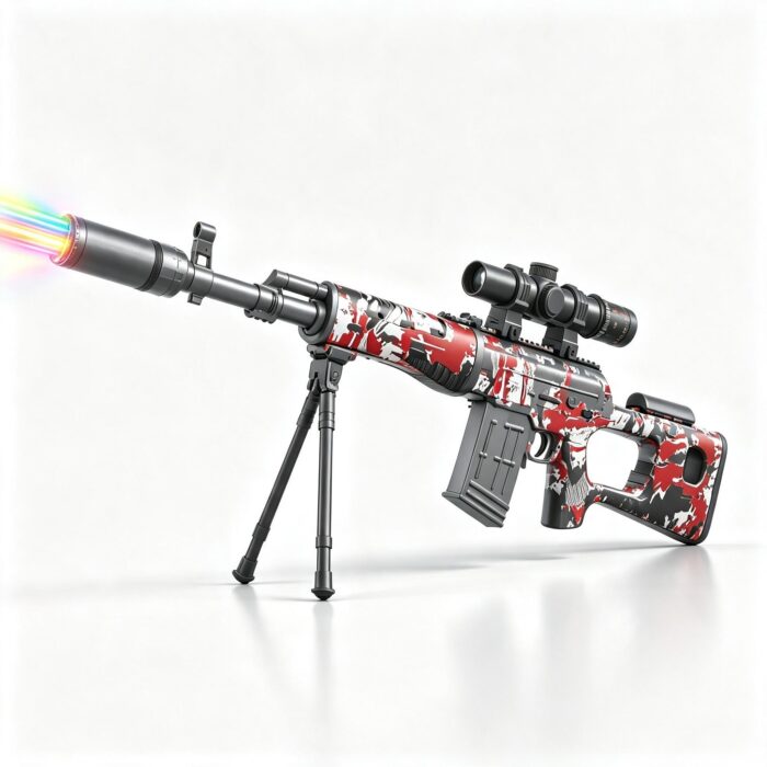 SY-0069 Graffiti SVD Electric Toy Blaster with Colorful Light Nozzle