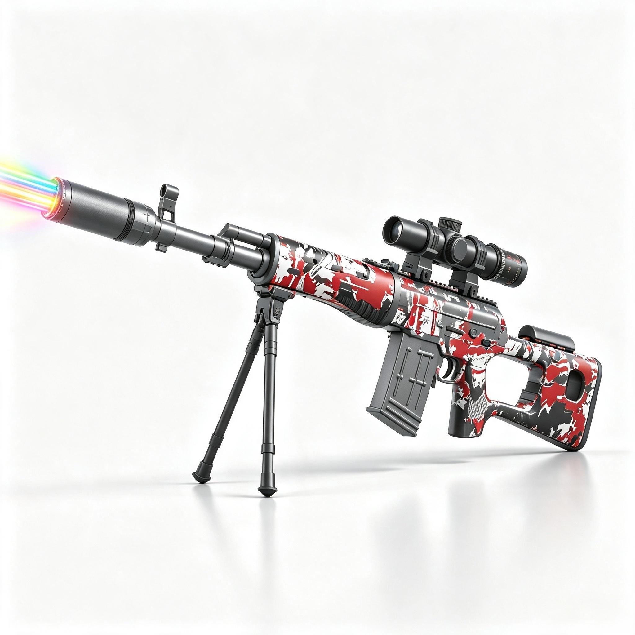 SY-0069 Graffiti SVD Electric Toy Blaster with Colorful Light Nozzle