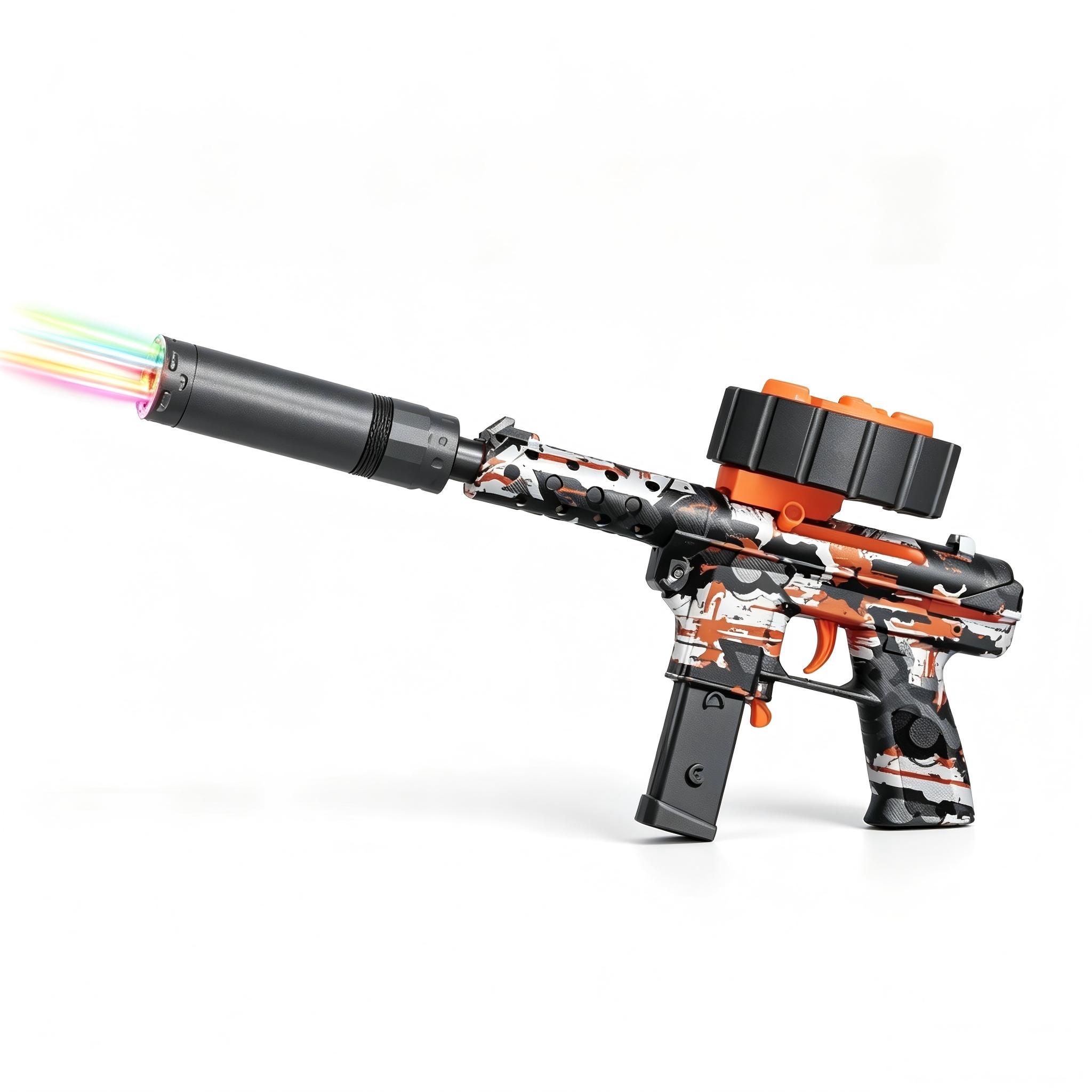 SY-0087 Graffiti TEC9 Electric Toy Blaster with Colorful Light Nozzle