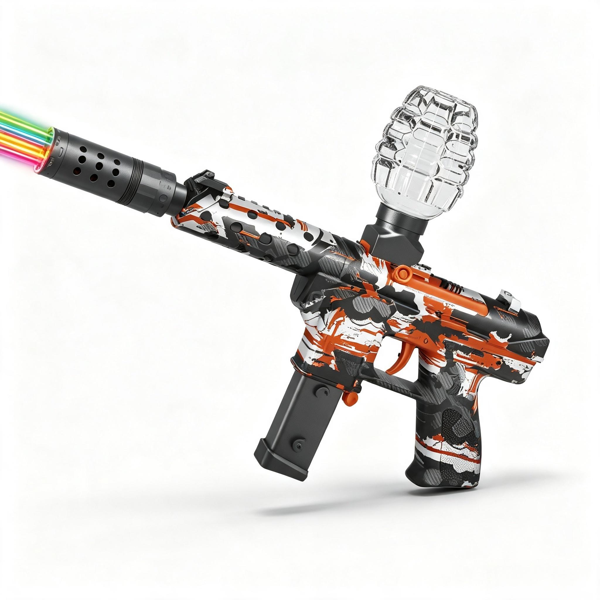 SY-0138 Graffiti TEC9 Electric Toy Blaster with Colorful Light Nozzle