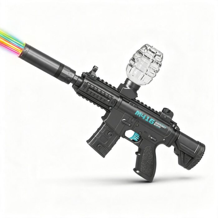 SY-0157 Solid Color M416 Electric Toy Blaster with Colorful Light Nozzle