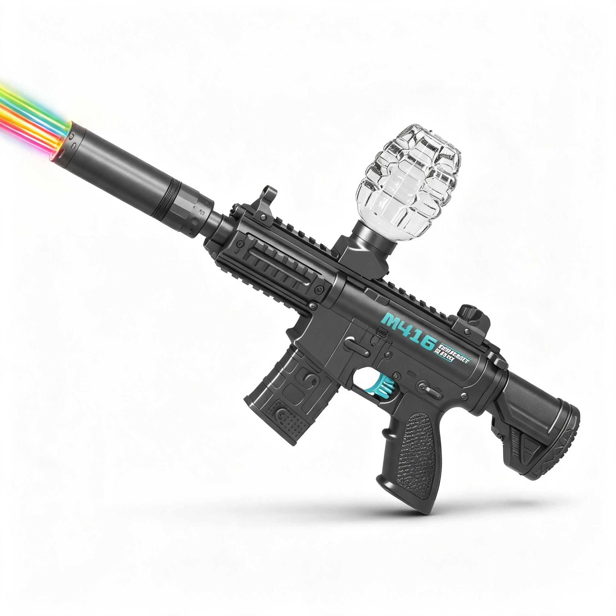 SY-0157 Solid Color M416 Electric Toy Blaster with Colorful Light Nozzle