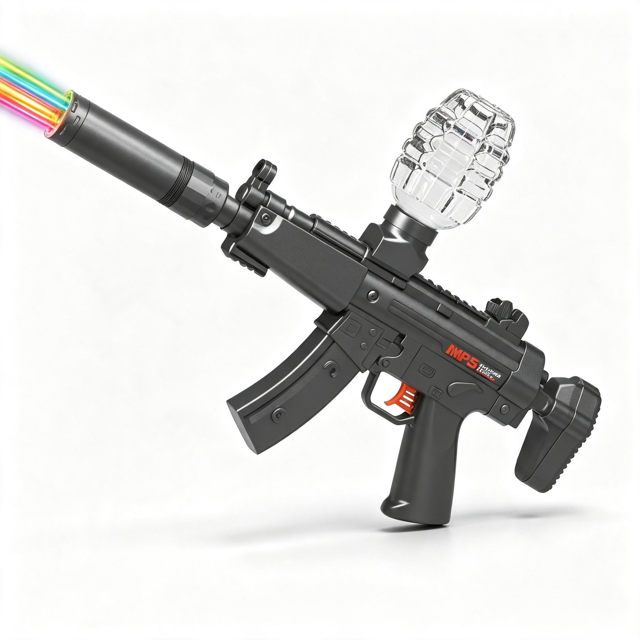 SY-0159 Solid Color MP5 Electric Toy Blaster with Colorful Light Nozzle