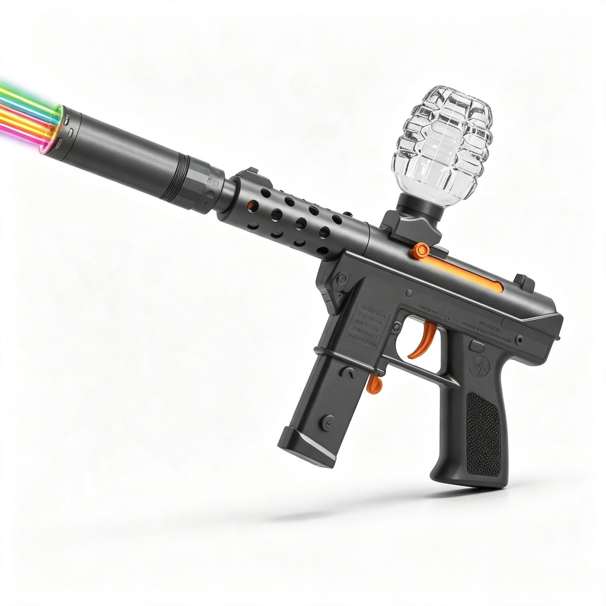 SY-0163 Solid Color TEC9 Electric Toy Blaster with Colorful Light Nozzle