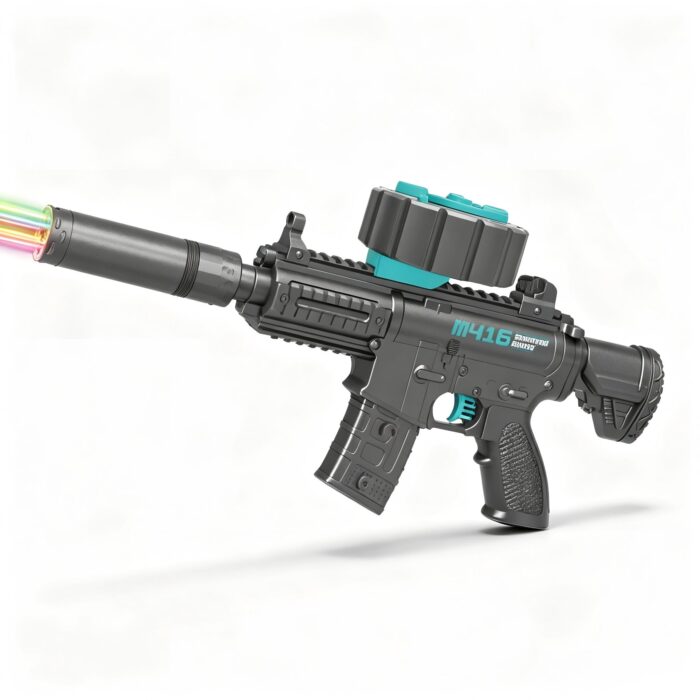 SY-0175 Solid Color M416 Electric Toy Blaster with Colorful Light Nozzle