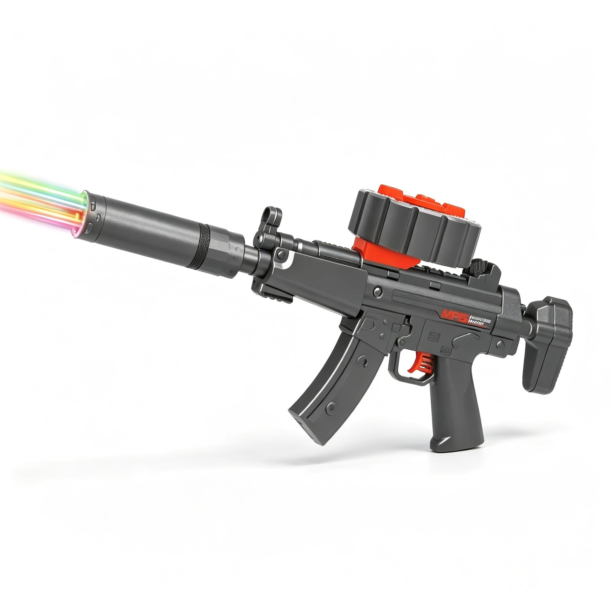 SY-0177 Solid Color MP5K Electric Toy Blaster with Colorful Light Nozzle