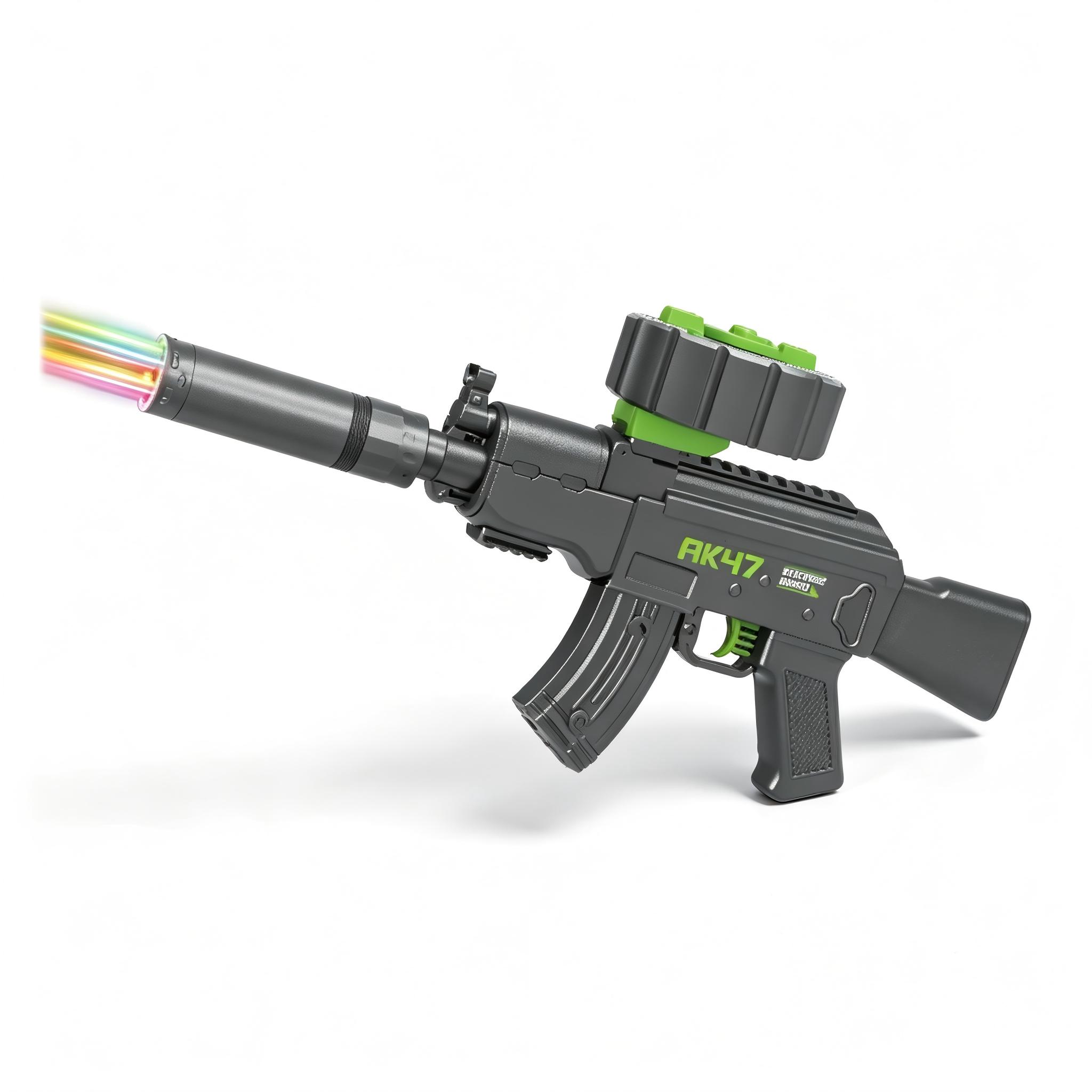 SY-0179 Solid Color AK47 Electric Toy Blaster with Colorful Light Nozzle