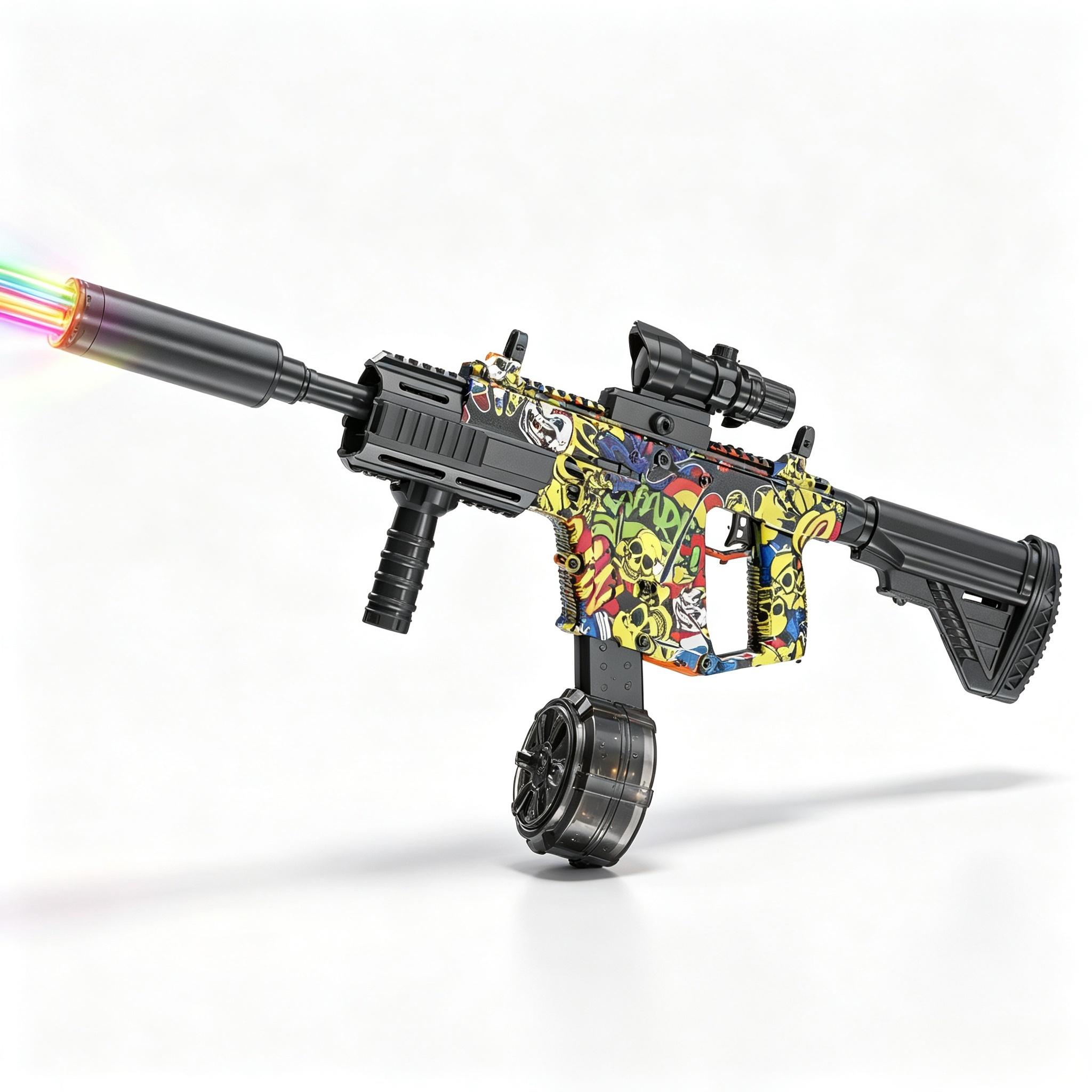 SY-0212 Graffiti VECTOR Tactical Manual & Electric Integrated Toy Blaster with Colorful Light Nozzle