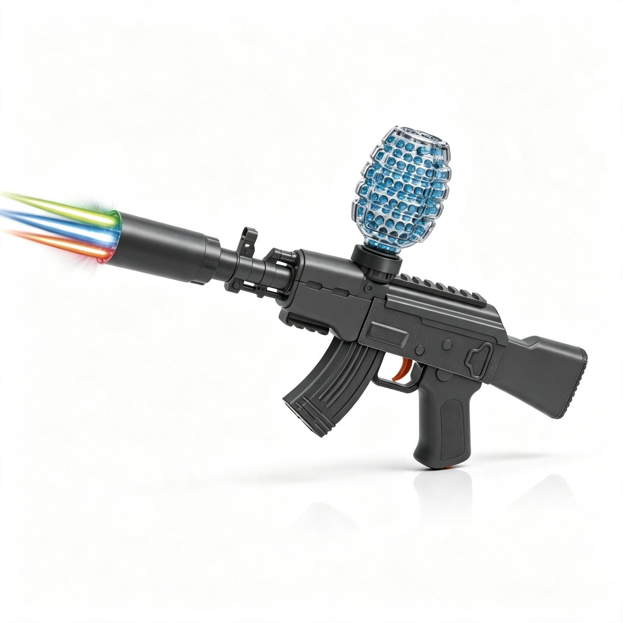 SY-0267 Solid Color AK47 Electric Toy Blaster with Colorful Light Nozzle