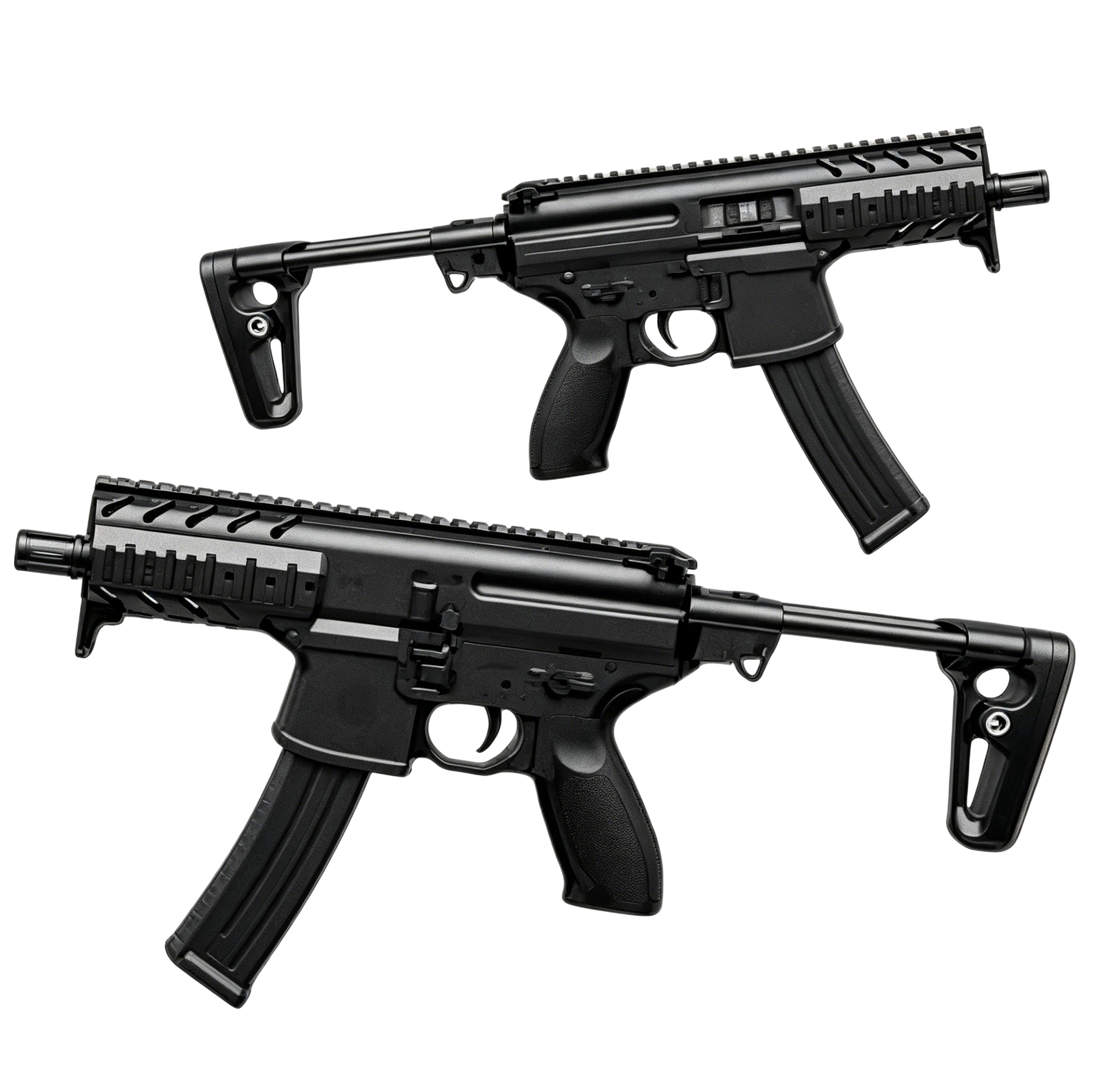Lehui V07-1 Black-MPX Full Nylon Electric Soft Bullet Toy Gun
