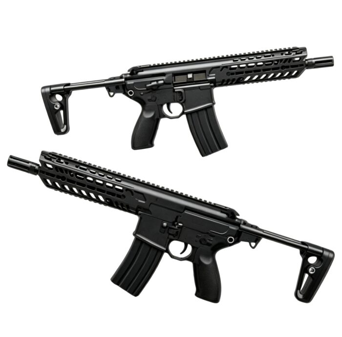 Lehui V08-1 Black-MCX Full Nylon Electric Soft Bullet Toy Gun