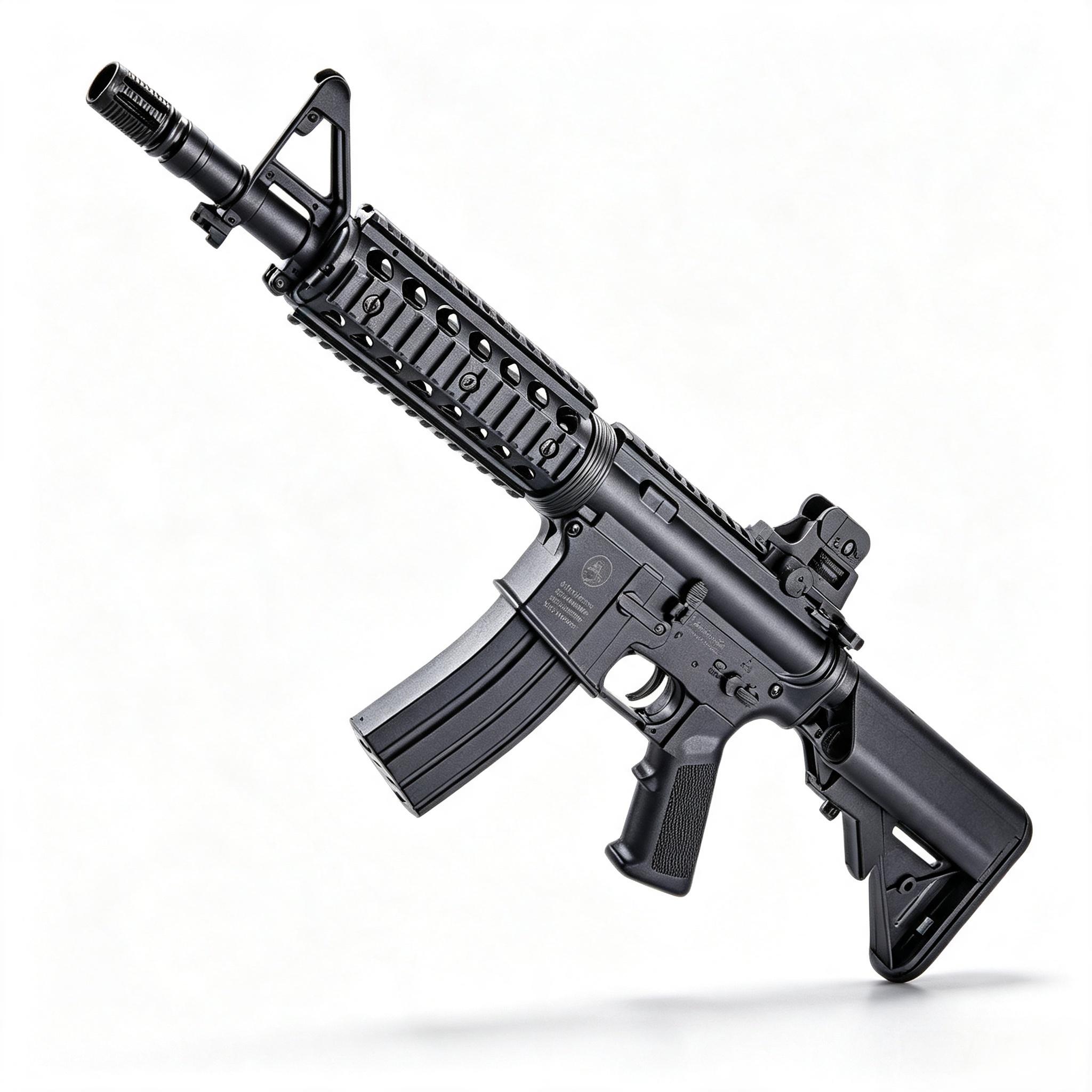 JUND JD-100-2 Black M4-CQB Golden Gear Version 3.0 Electric Toy Blaster
