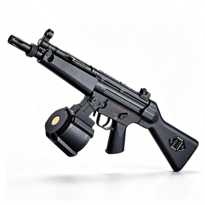 JUND JD-102-2A Golden Gear Version 3.0 + Large Stock + Drum Magazine Electric Toy Blaster
