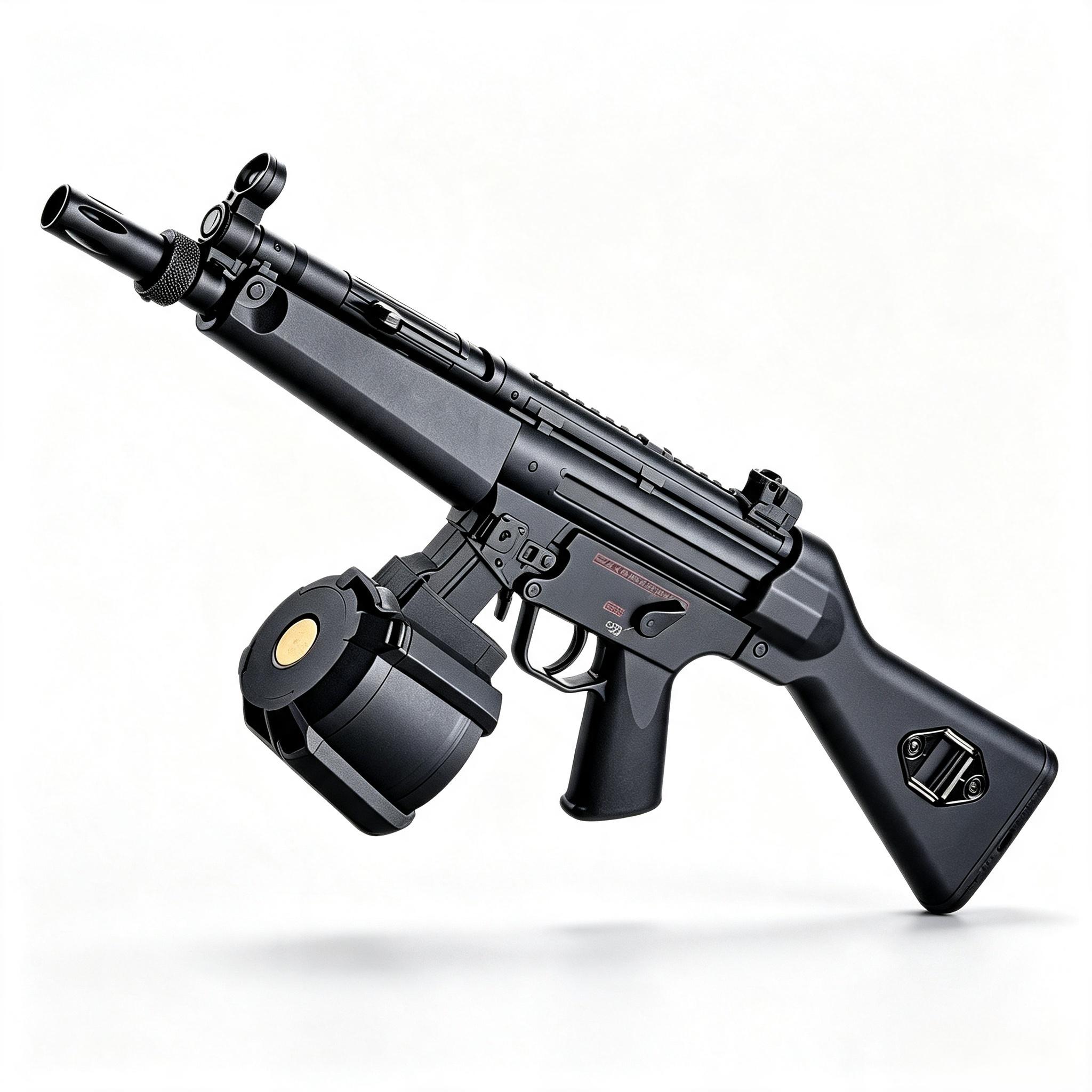 JUND JD-102-2A Golden Gear Version 3.0 + Large Stock + Drum Magazine Electric Toy Blaster