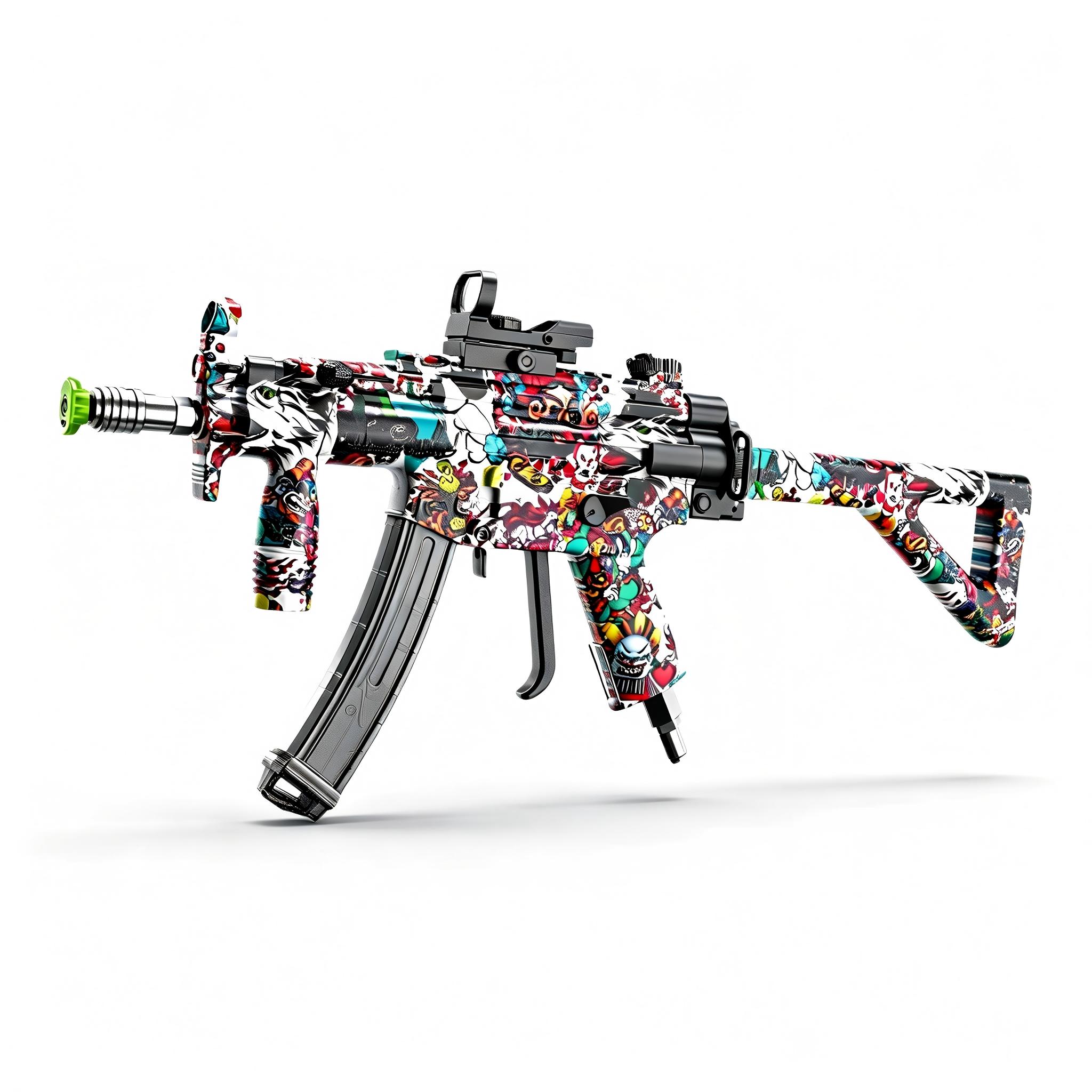 Little Moon S501B-2 Clown Graffiti - MP5KPDW Tactical Version Electric Toy Blaster