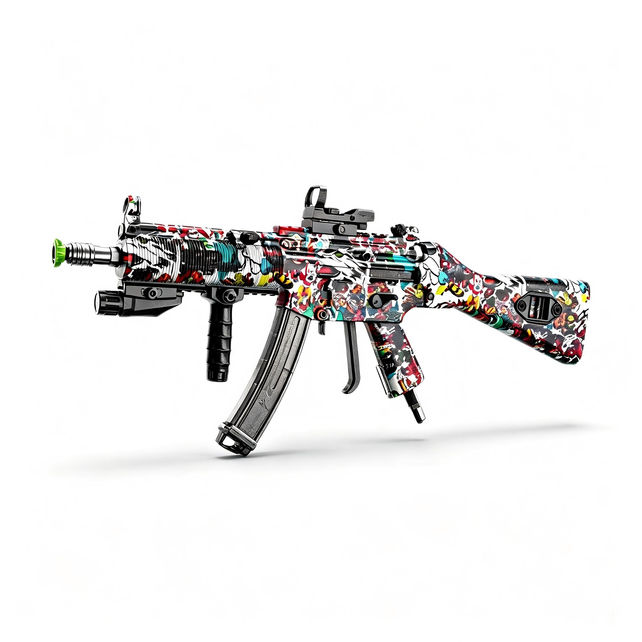 Little Moon S501C-2 Clown Graffiti - MP5SD5 Tactical Version Electric Toy Blaster