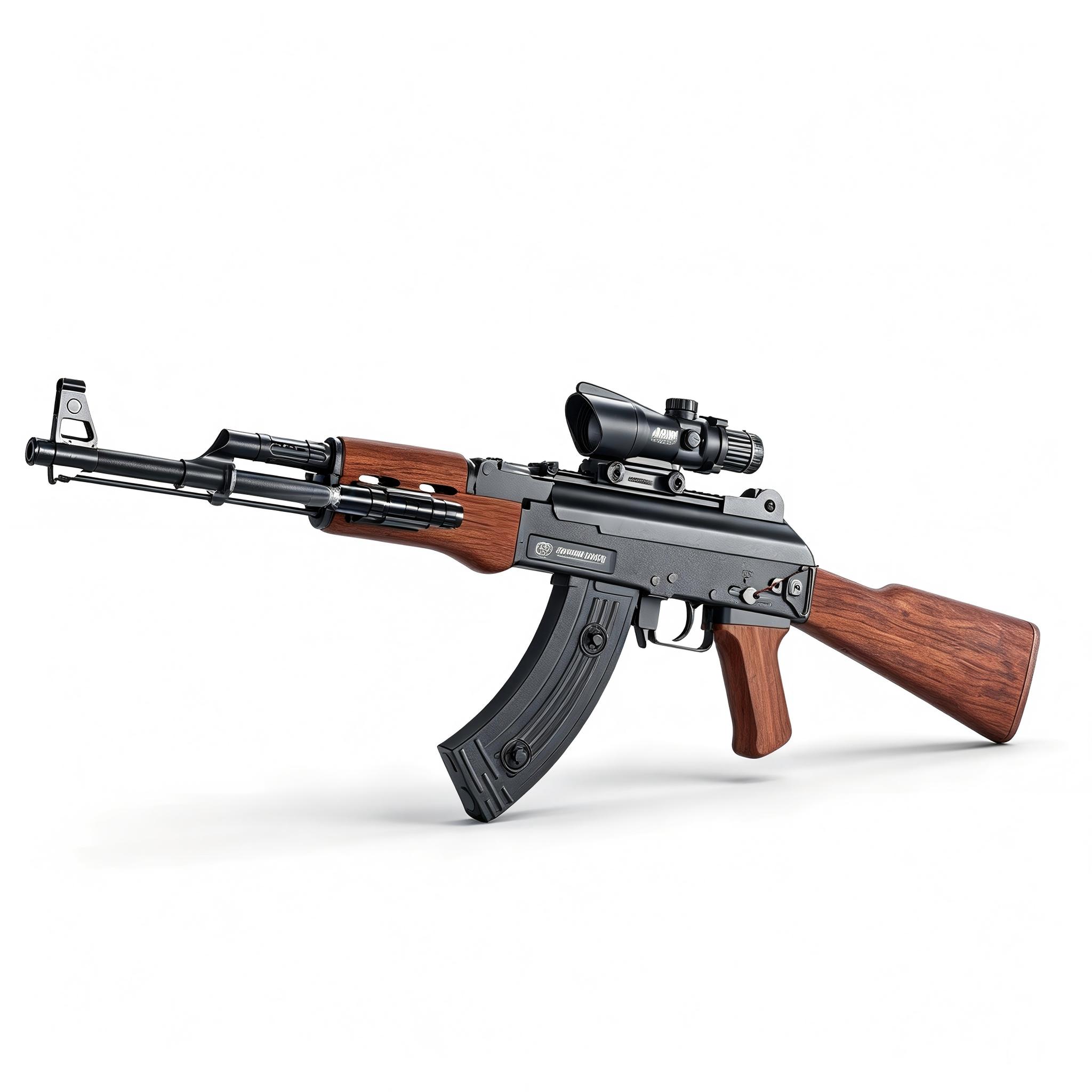Little Moon X999-1B Wood Grain-AKM Tactical Version Electric Toy Blaster