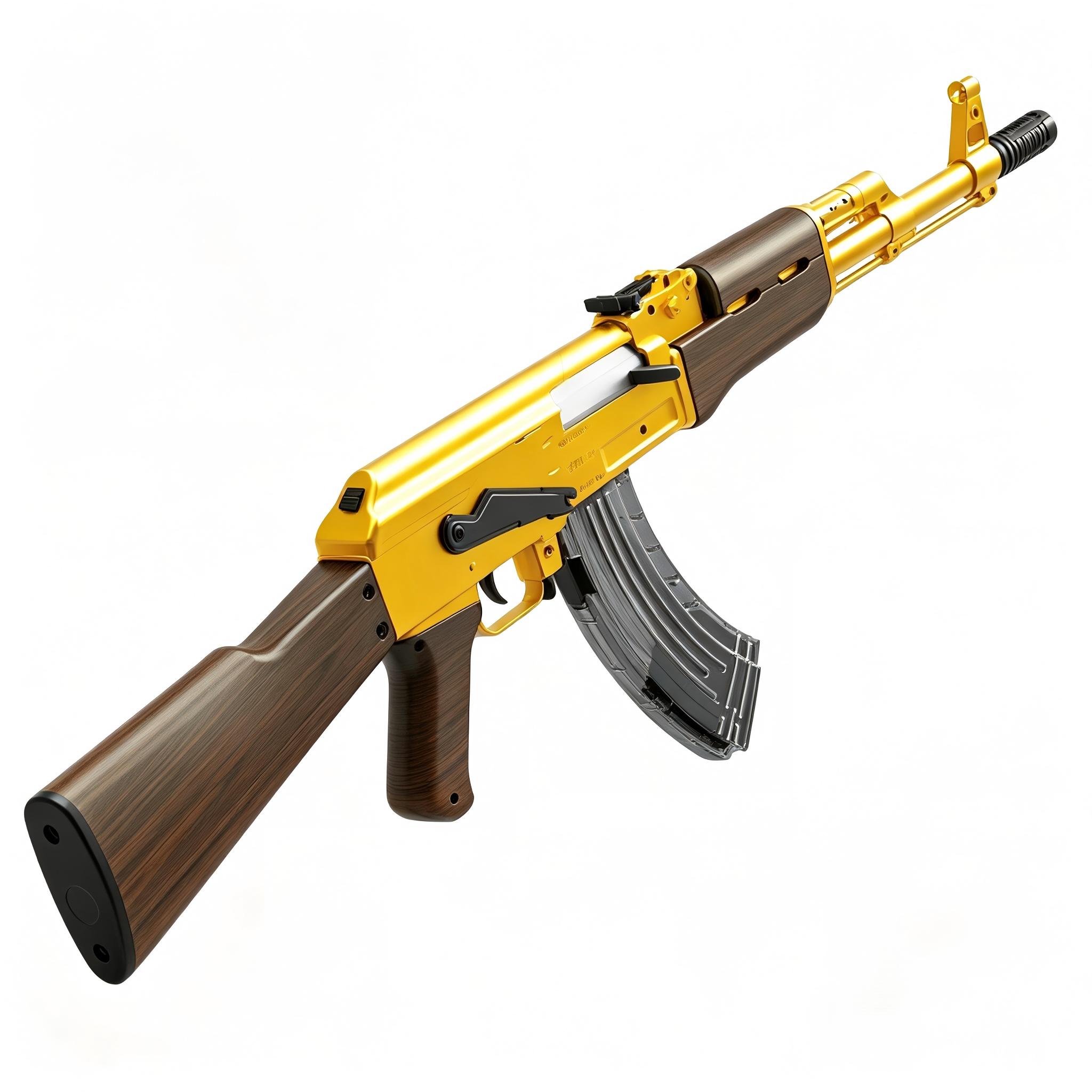 Handi HD701B Gold Version - AK-47 Electric Ejection Soft Dart Blaster