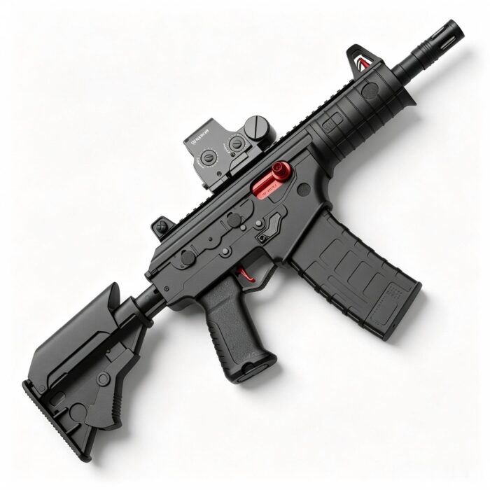 Handi HD735A Black Version - Galil Strong Shock Recoil Electric Ejection Soft Dart Blaster