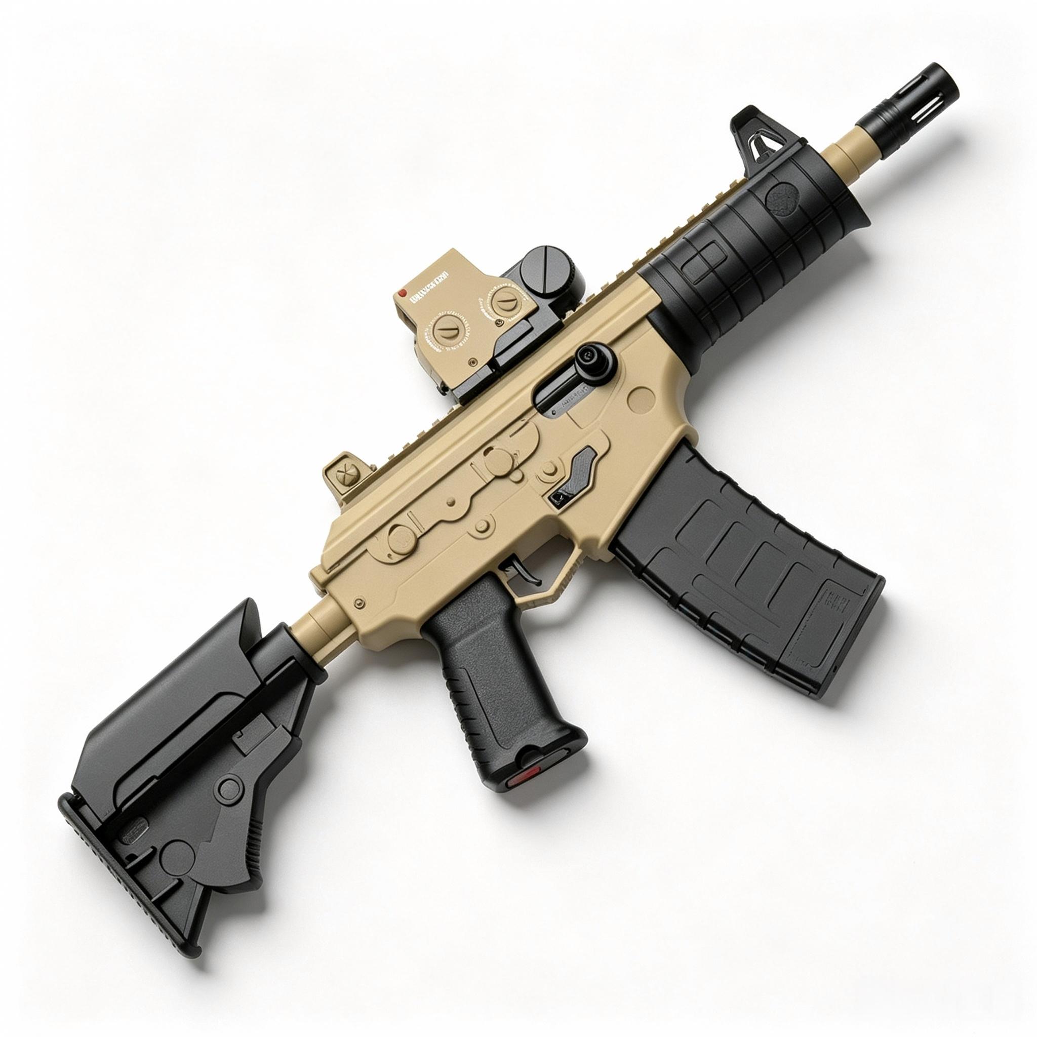 Handi HD735B Sand Version - Galil Strong Shock Recoil Electric Ejection Soft Dart Blaster