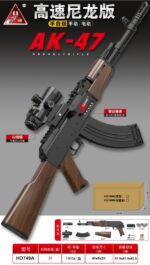 Handi HD749A Black Version - AK47 Electric Ejection Soft Dart Blaster