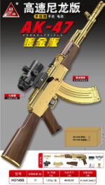 Handi HD749B Gold-Plated Version - AK47 Electric Ejection Soft Dart Blaster