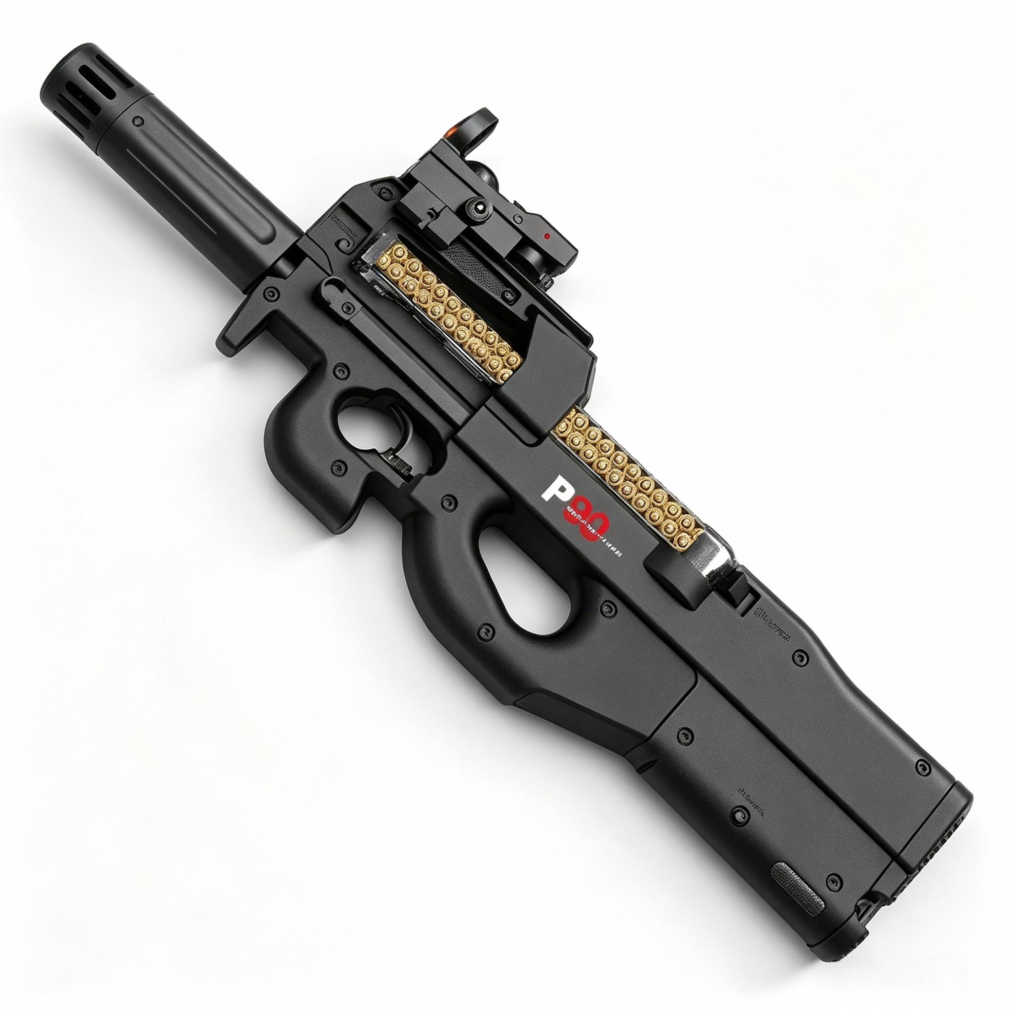 Handi HD768A Black Version - P90 Electric Ejection Soft Dart Blaster