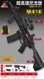 Handi HD776A Black Version - M416 Electric Ejection Soft Dart Blaster