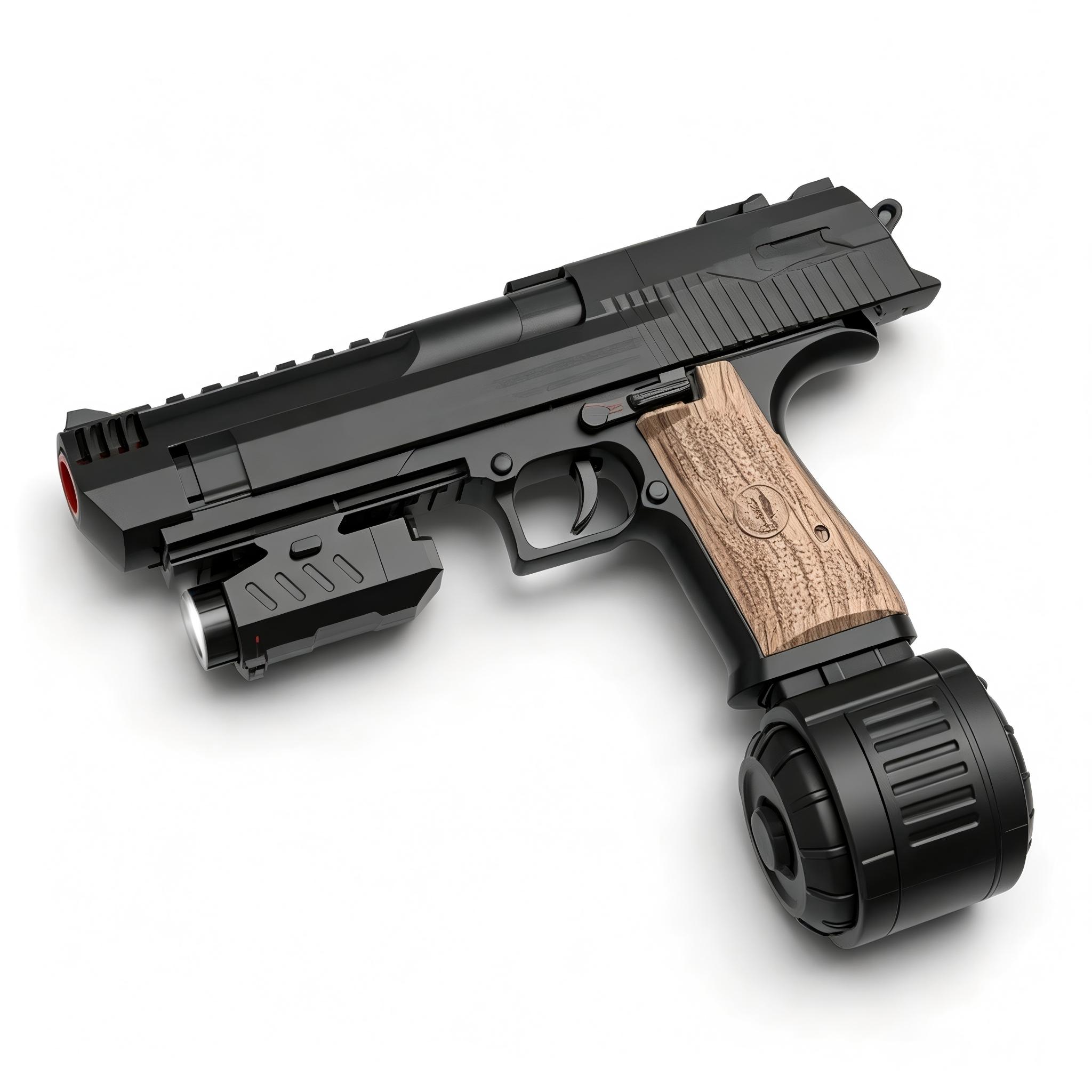 Handi HD779A Black Version - Desert Eagle Fire Control Edition Electric Ejection Soft Dart Blaster