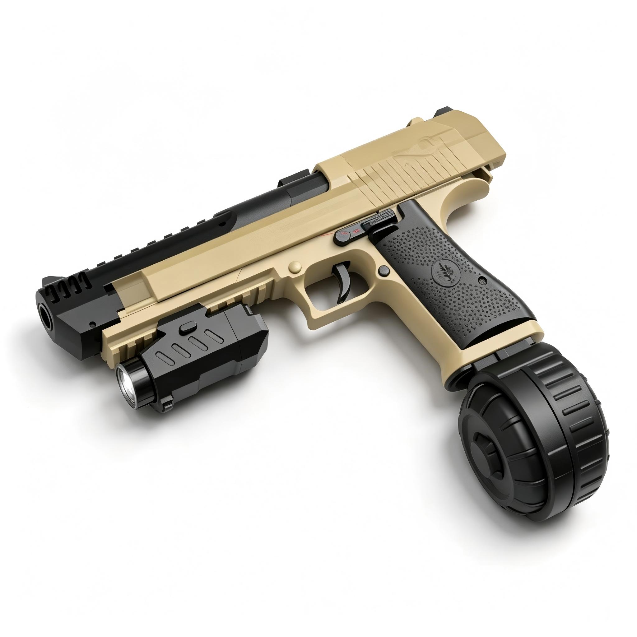 Handi HD779B Sand Version - Desert Eagle Fire Control Edition Electric Ejection Soft Dart Blaster
