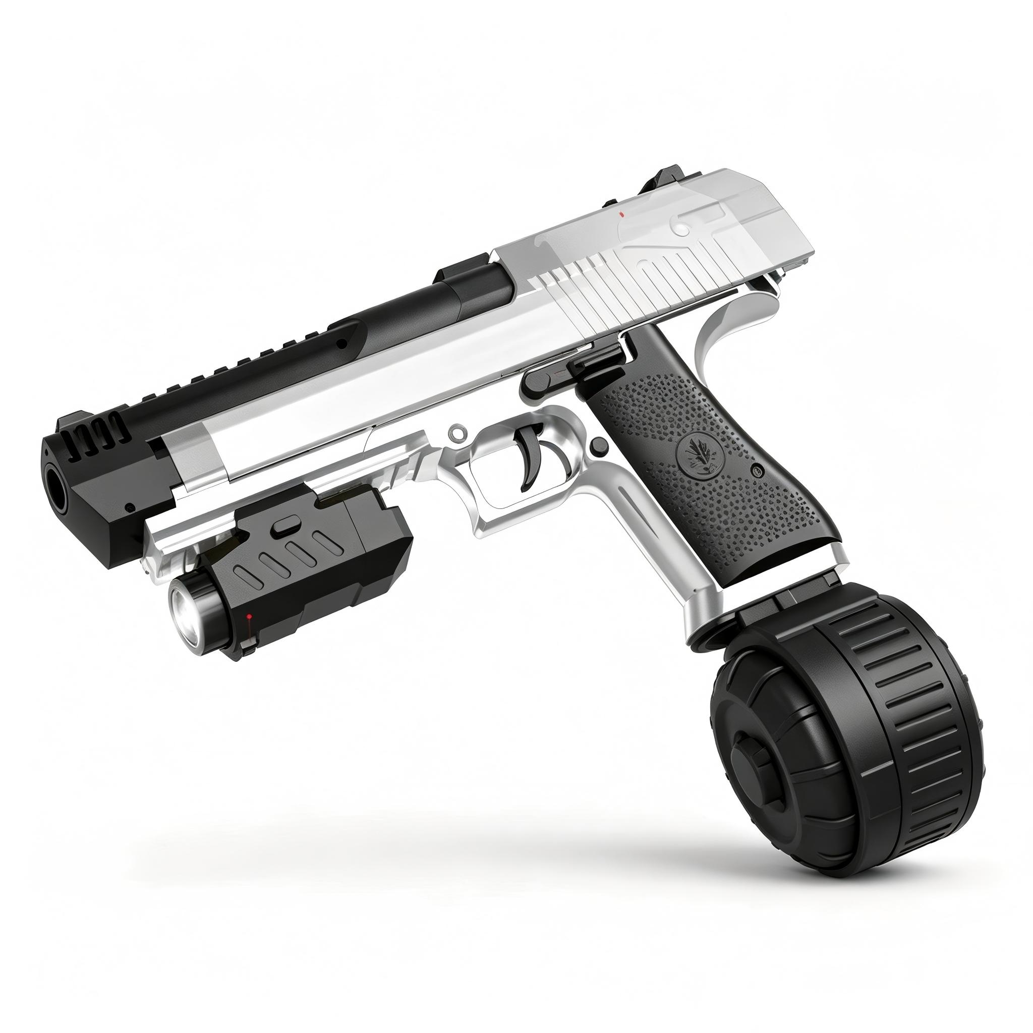 Handi HD779C Plated Version - Desert Eagle Fire Control Edition Electric Ejection Soft Dart Blaster