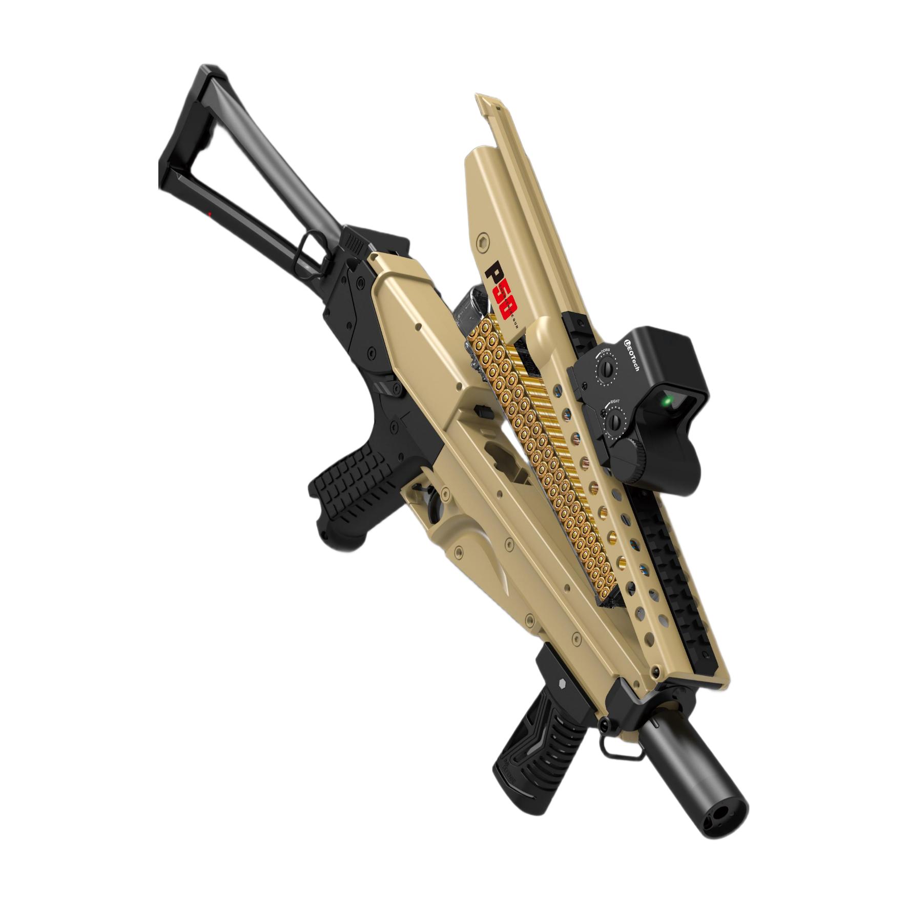 Handi HD798B Sand Version - P50 with Stock Electric Ejection Soft Dart Blaster