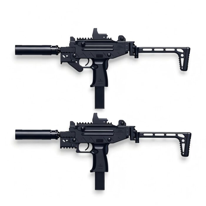 Zhanying 666 (A.B) Black Version - UZI-PRO Tactical Soft Bullet Toy Gun