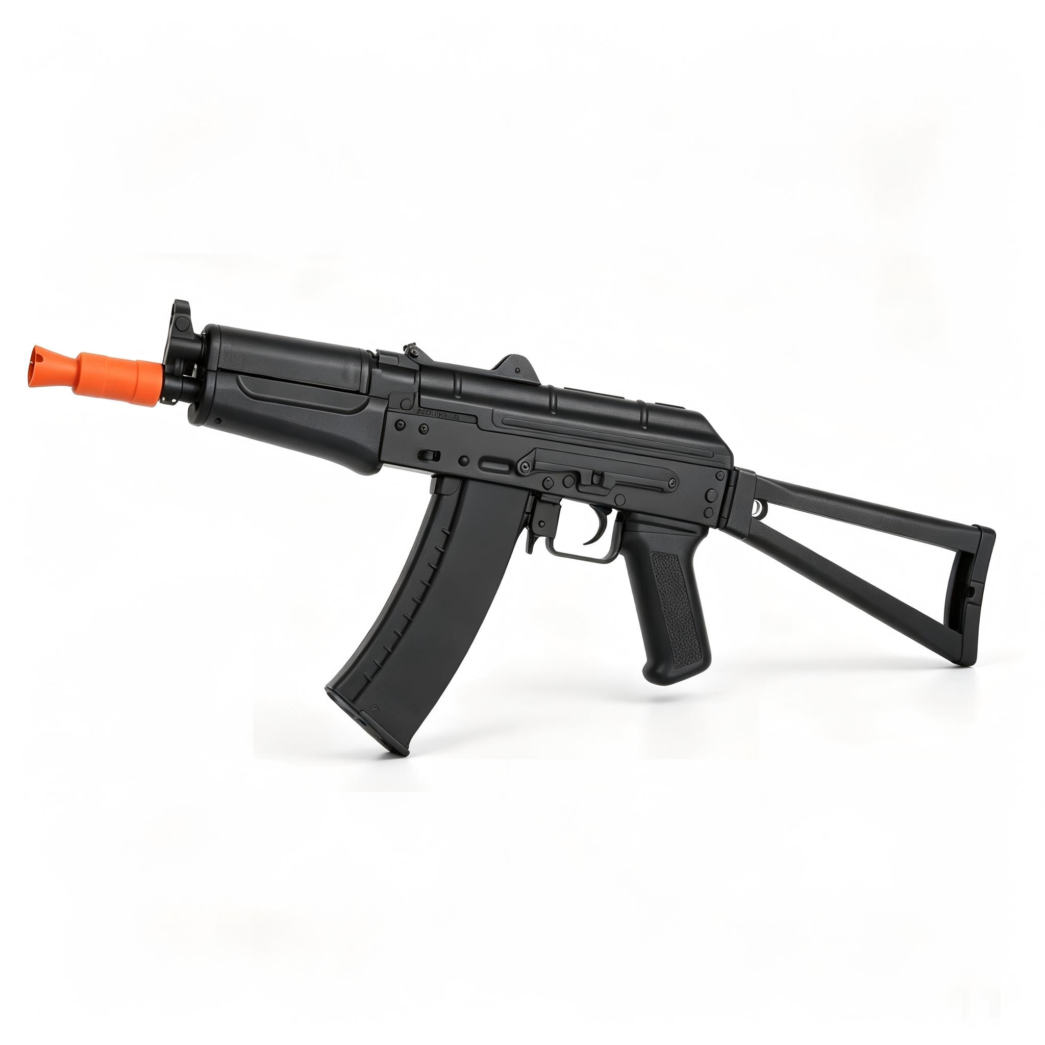 Jinming M938-12 Black-Gold Gear No Battery-AK-74U Electric Soft Bullet Toy Gun